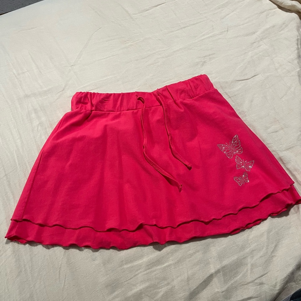 dELiA*s Red Skater Skirt with Butterfly Accents (worn once)